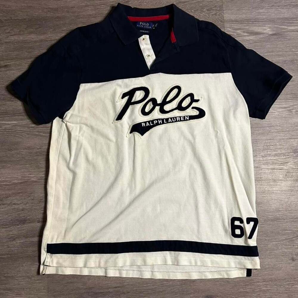 Polo Ralph Lauren Colorblock 67 Polo Shirt - Navy/White - XL